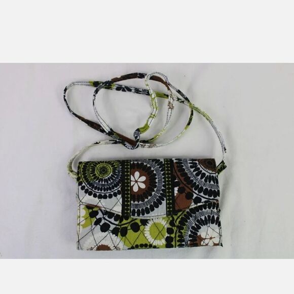 Vera Bradley Cocoa Moss Tri-fold All In One Cross Body. - Picture 1 of 6